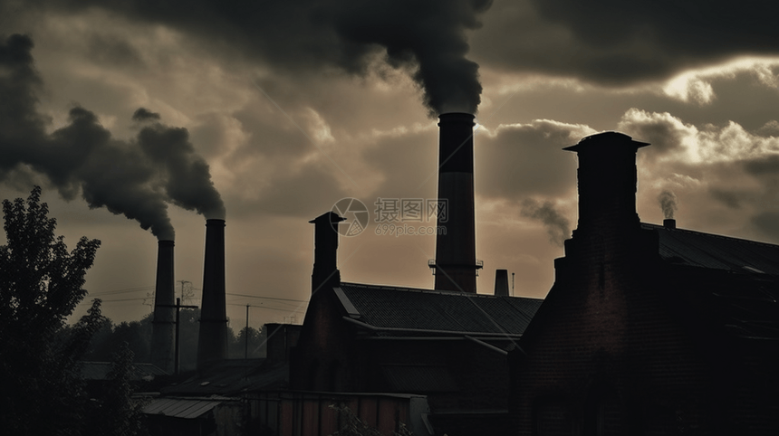 工业的排放污染图片