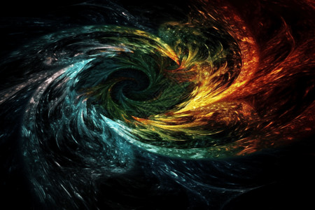 宇宙图案的彩色漩涡图片