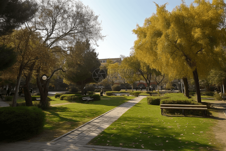 白天的大学场地图片