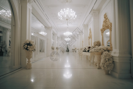白色的婚礼大厅图片