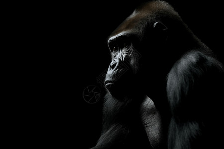 思考的猩猩背景图片