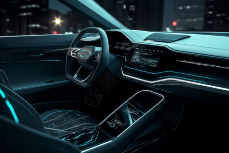 汽车显示屏科技感智能电动汽车设计图片