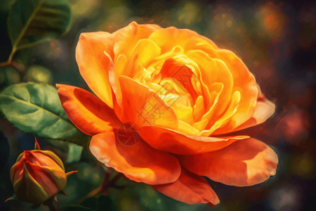黄色的花朵美丽诱人玫瑰高清图片