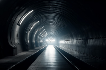 地下铁路隧道高清图片