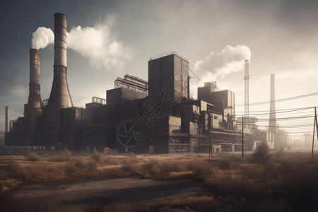 燃煤电厂背景图片