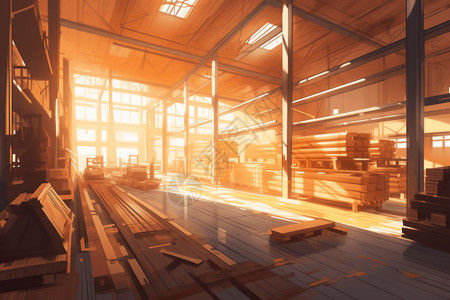 木材生产厂图片