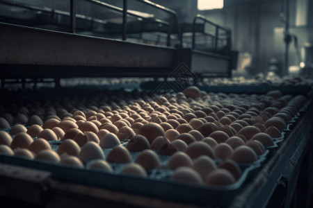 鸡蛋厂面包房大箱子高清图片