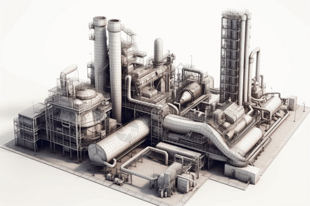 现代化气化发电厂背景图片