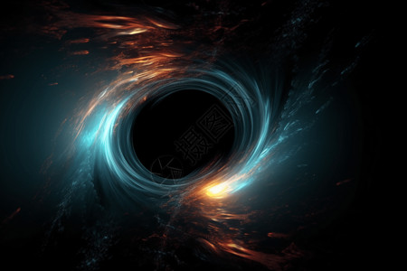 超级大黑洞太空的黑洞插画
