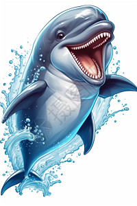 微笑的海豚背景图片