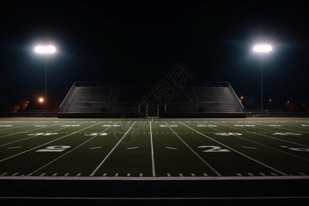 夜晚中的体育场背景图片
