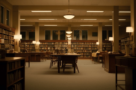明亮的图书馆背景图片