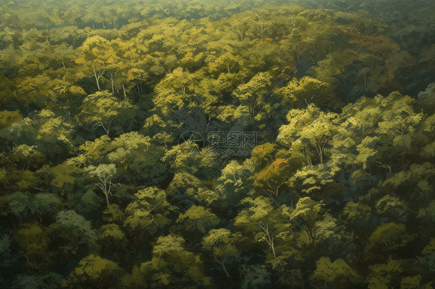生长茂盛的森立树木图片