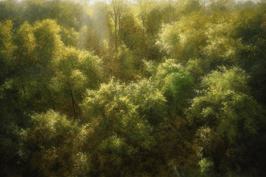 春天茂密的森林图片
