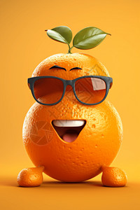 微笑的橙子图片