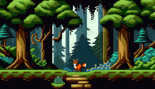 2D平台森林背景图片
