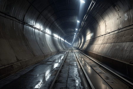 隧道防水: 特写; 防水卷材视图; 技术风格; 昏暗照明，高清背景