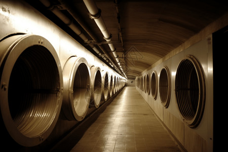 隧道通风的设施高清图片