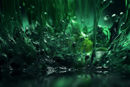 绿色天然流体组合物背景图片