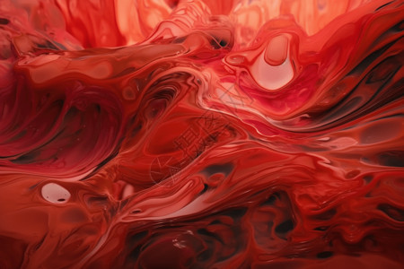红色动态流体图片
