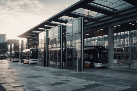 新能源公共汽车总站图片
