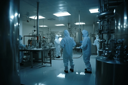 实验室装备化工厂的实验室的科学家背景