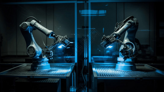 工业激光人工智能机械臂设计图片