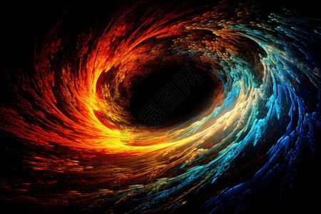 黑洞渲染宇宙中的黑洞背景
