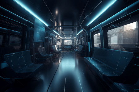 公交车内部新能源客车内部场景设计图片
