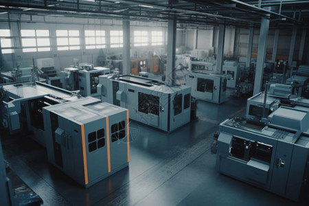 厂房全景3D打印机的工厂设计图片