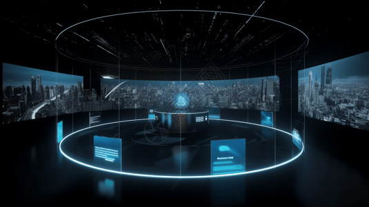 沉浸式虚拟现实体验馆背景图片