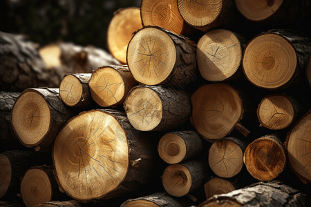 木头堆木屑木材高清图片