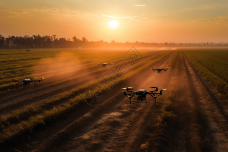 农业无人机灌溉图片