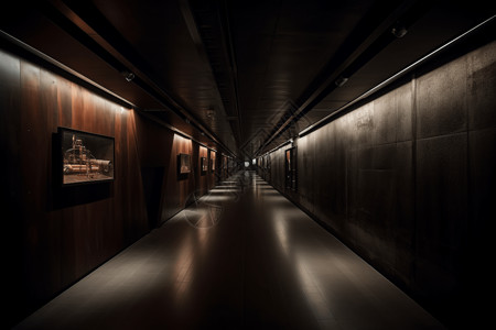 博物馆地下画廊背景图片