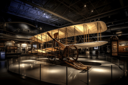 飞行博物馆的展品背景图片