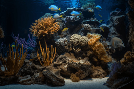 海底的美丽珊瑚图片