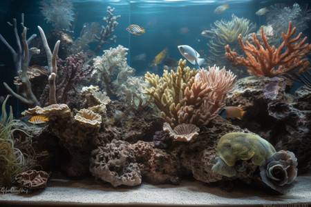 海底生活的各种珊瑚图片