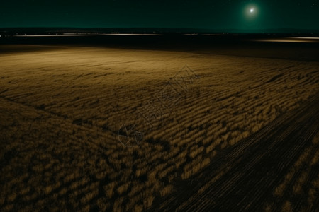 月光下的田地图片