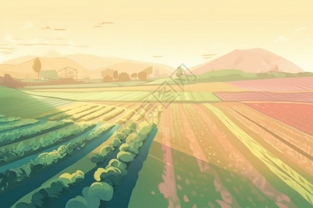 环保农业可持续农业环保插画