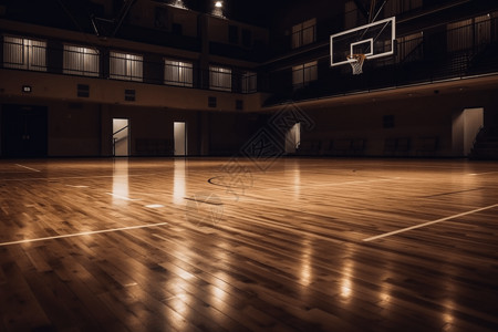 体育馆内篮球场背景图片