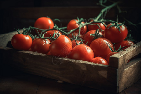 新鲜采摘的西红柿图片