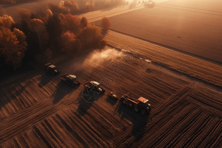 泥土地肌理田野生产的俯视图设计图片