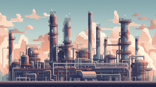 天然气加工厂背景图片