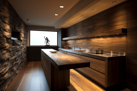 木质厨房背景图片