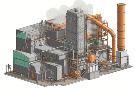 生物质锅炉设备背景图片