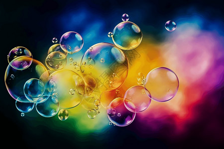 彩色的肥皂泡泡肥皂泡泡插画
