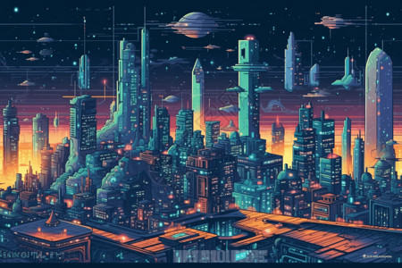 未来太空城市图片