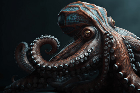 巨型章鱼背景图片