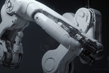 金属机器人手臂背景图片