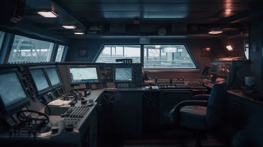 货船控制室图片